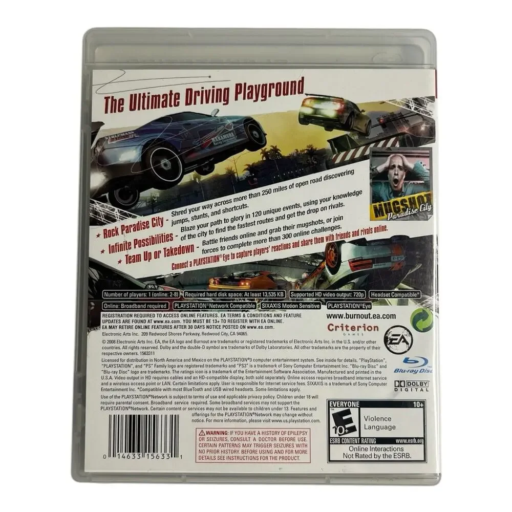 Burnout Paradise Sony PlayStation 3 PS3 CIB Complete‎ Video Game Cars